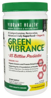 Vibrant Health   Green Vibrance Version 14.0 Daily Superfood   12.8 oz.