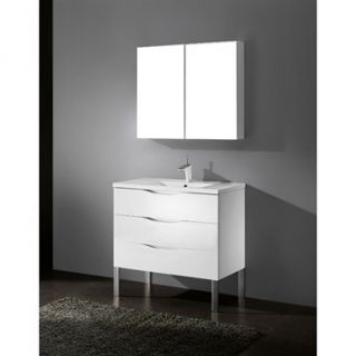 Madeli Milano 36 Bathroom Vanity   Glossy White