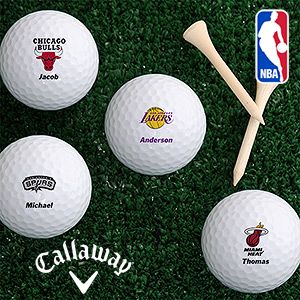 Personalized Basketball NBA Logo Golf Balls   Callaway Warbird Plus