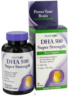 Natrol   DHA 500 Super Strength Brain Support 500 mg.   30 Softgels