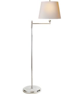 Thomas Obrien Paulo 1 Light Floor Lamps in Polished Silver TOB1201PS NP