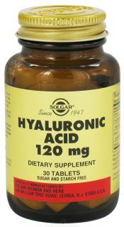 Solgar   Hyaluronic Acid 120 mg.   30 Tablets