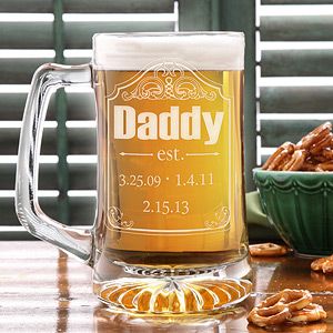 Personalized Beer Mugs for Dad   Date Established