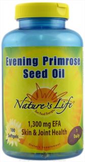 Natures Life   Evening Primrose Seed Oil 1300 mg.   100 Softgels
