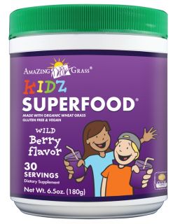 Amazing Grass   Kidz SuperFood Powder 30 Servings Wild Berry   6.5 oz.