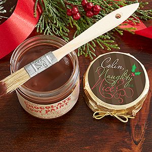 Personalized Holiday Chocolate Body Paint   Naughty or Nice