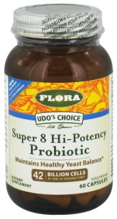 Flora   Udos Choice Super 8 Hi Potency Probiotic 42 Billion Cells   60 Capsules