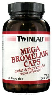 Twinlab   Mega Bromelain Quick Acting Caps 300 mg.   90 Capsules