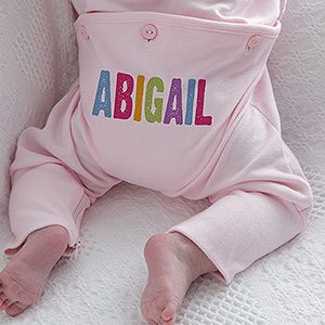 Personalized Girls Pink Romper   All Mine