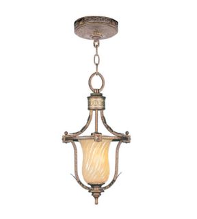 Bristol Manor 1 Light Pendants in Palacial Bronze With Gilded Accents 8870 64
