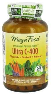 MegaFood   Ultra C 400 mg.   60 Tablets