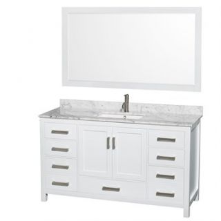 Sheffield 60 Single Bathroom Vanity by Wyndham Collection   White