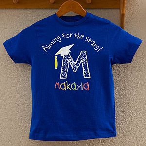 Personalized Kids Graduation T Shirts   Aiming For The Stars
