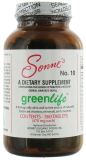 Sonnes   GreenLife #10 Multivitamin & Mineral Dietary Supplement   360 Tablets