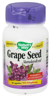 Natures Way   Grape Seed Standardized Extract 100 mg.   30 Capsules