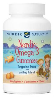 Nordic Naturals   Nordic Omega 3 with Purified Fish Oil Tangerine Treats   120 Gummies