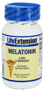 Life Extension   Melatonin 3 mg.   60 Lozenges