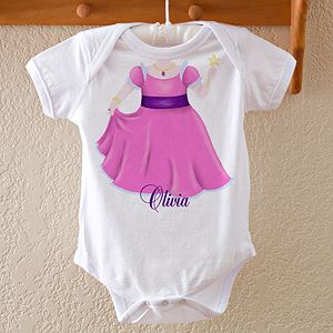 Personalized Baby Girl Bodysuits   Princess or Ballerina
