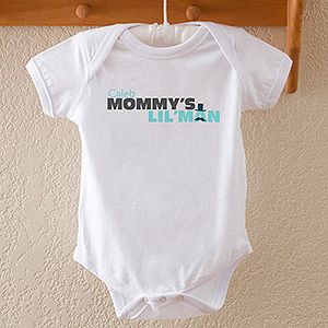Mothers Day Gifts    Personalized Mother & Son Baby Bodysuit   Mommys Little M
