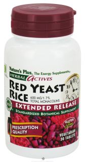 Natures Plus   Herbal Actives Extended Release Red Yeast Rice 600 mg.   30 Tablets