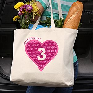 Personalized Canvas Tote Bags for Mom   Mommy Of