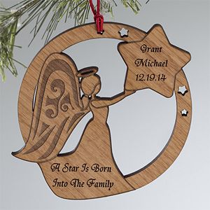 Personalized Angel Christmas Ornaments   Star is Born