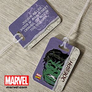 Personalized Marvel Superhero Luggage Tags   Wolverine, Spiderman, Iron Man
