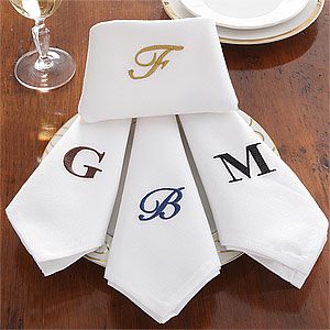 Personalized Dinner Napkins with Monogram