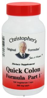 Dr. Christophers Original Formulas   Quick Colon Formula Part 1   100 Vegetarian Capsules