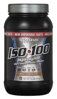 Dymatize Nutrition   ISO 100 100% Hydrolyzed Whey Protein Isolate Gourmet Chocolate   1.6 lbs.