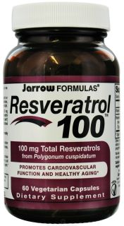 Jarrow Formulas   Resveratrol 100 mg.   60 Vegetarian Capsules