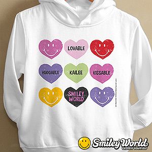Personalized Toddler Sweatshirts   Smiley Face Hearts