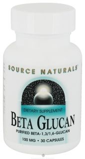 Source Naturals   Beta Glucan 100 mg.   30 Capsules