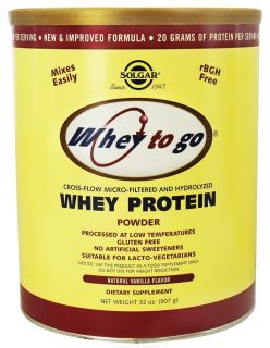 Solgar   Whey To Go Protein Powder Natural Vanilla   32 oz.