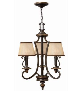 Plymouth 3 Light Chandeliers in Olde Bronze 4243OB