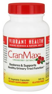Vibrant Health   Cran Max Cranberry Extract 500 mg.   60 Vegetarian Capsules
