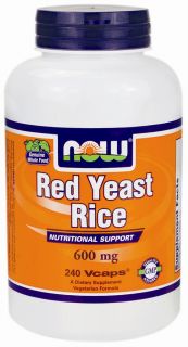 NOW Foods   Red Yeast Rice 600 mg.   240 Vegetarian Capsules