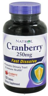 Natrol   Cranberry Fast Dissolve 250 mg.   120 Tablets