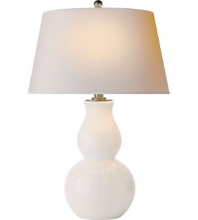 E.F. Chapman Open Bottom Gourd 1 Light Table Lamps in White Glass SL3811WG NP