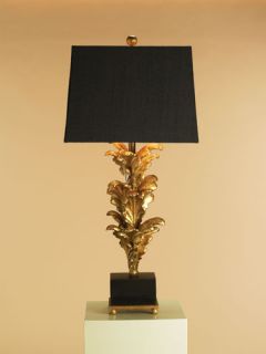 Renaissance 1 Light Table Lamps in Black/Gold Leaf 6121