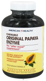 American Health   Original Papaya Enzyme Chewable   600 Tablets