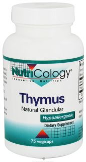 Nutricology   Thymus Organic Glandular   75 Vegetarian Capsules