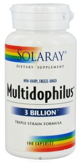 Solaray   Multidophilus 3 Billion Triple Strain Formula   100 Capsules