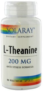 Solaray   L Theanine Anti Stress Formula 200 mg.   90 Vegetarian Capsules