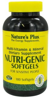 Natures Plus   Nutri Genic Multi Vitamin and Mineral Supplement   180 Softgels