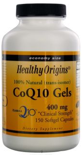 Healthy Origins   CoQ10 Kaneka Q10 Gels 400 mg.   150 Softgels