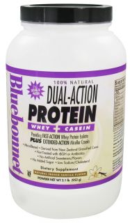 Bluebonnet Nutrition   Dual Action Protein Whey + Casein Natural French Vanilla Flavor   2.1 lbs.