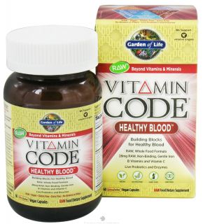 Garden of Life   Vitamin Code Healthy Blood   60 Vegetarian Capsules