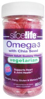 Hero Nutritional Products   Slice of Life Omega 3 with Chia Seed Gummy Vitamins for Adults   60 Gummies