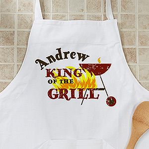 Personalized BBQ Grill Aprons   King Of The Grill